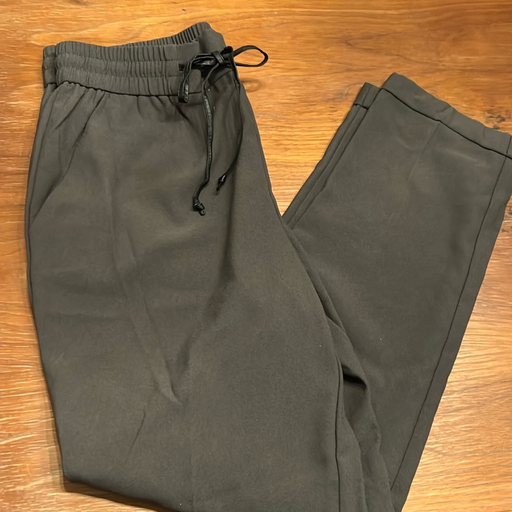 New York and Co jogger pants with leather drawstring size M